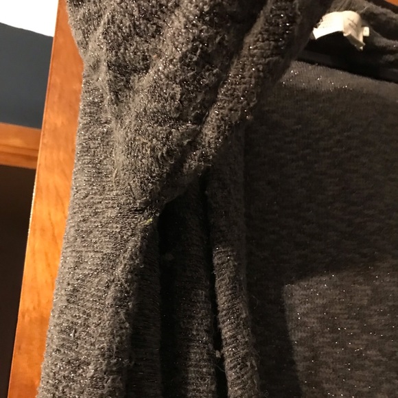 Anthropologie M/L Cardigan, Gray with Tinsel, hooded - Picture 4 of 10